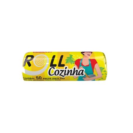 Saco lixo bompack roll cozinha 50un