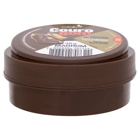 Polidor De Sapato Couro Bom Pasta Marrom Pote 36g 
 
