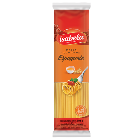 MASSA COM OVOS ISABELA ESPAGUETE 500G