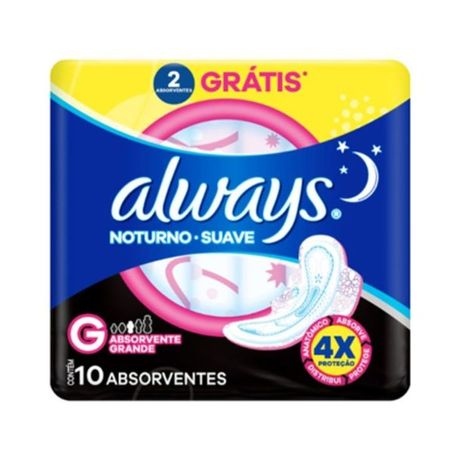 Absorvente c/aba noturno suave always g l10p8