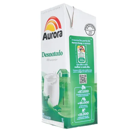 Leite aurora desnatado 1l 360-23