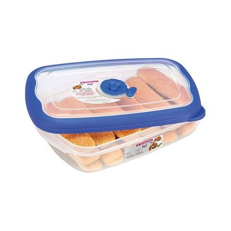 Pote retangular plastico verde sanremo 1.26l
