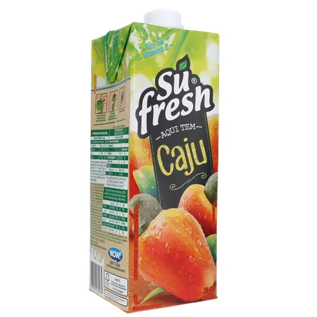 Bebida de Fruta Adoçada Su Fresh Caju Caixa com Tampa 1lt 360-33
