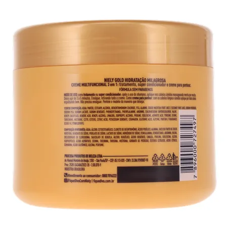 Creme de Tratamento Niely Gold Água de Coco 430g 360-17