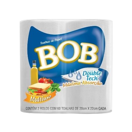 Toalha de Papel Bob Folha Dupla Embalagem 60 Folhas 2UN