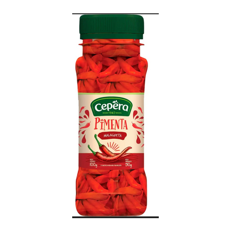 Pimenta malagueta conserva cepêra 50g