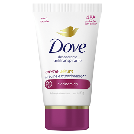 Antitranspirante Creme Dove Sérum Previne Escurecimento Frasco 50gr