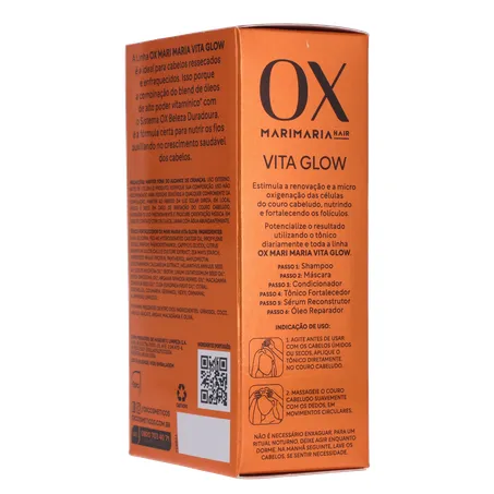 Tônico Capilar Fortalecedor Mari Maria Ox Vita Glow Frasco com 30Ml 360-24