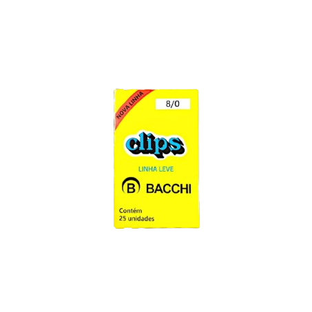 CLIPS GALVANIZADO ACO LINHA LEVE BACCHI C/25      