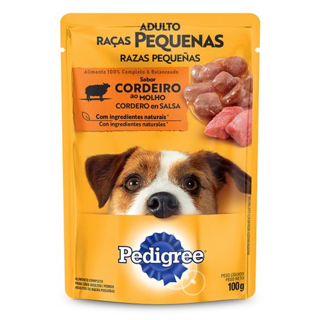 ALIMENTO PARA CÃES ADULTOS RAÇAS PEQUENAS CORDEIRO AO MOLHO PEDIGREE SACHÊ