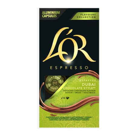 Café capsula dubai lor com 10 unidades 52g