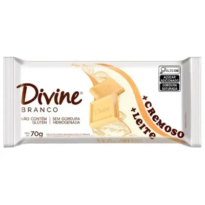 Chocolate branco mais cremoso divine 70g