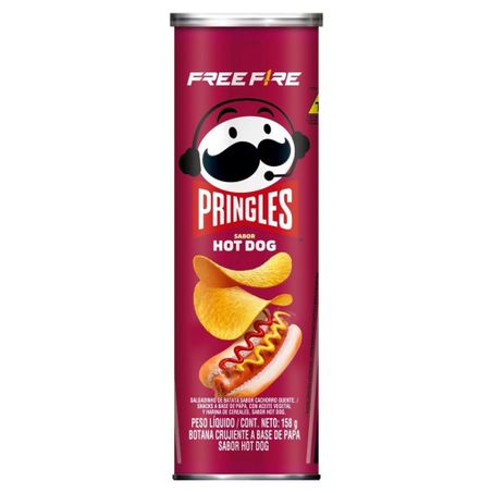 Salgadinho Pringles Batata Hot Dog Gaming Pote 158g 
 