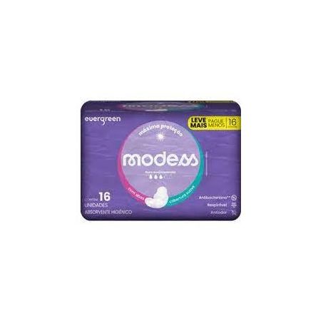 ABSORVENTE MALHA SUAVE C/ABAS MODESS C/16         