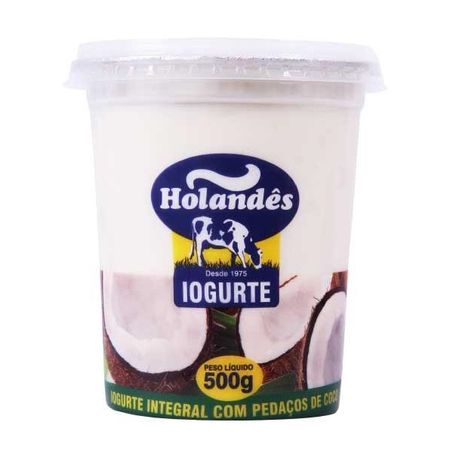 IOGURTE HOLANDÊS INTEGRAL COM PEDAÇOS DE COCO