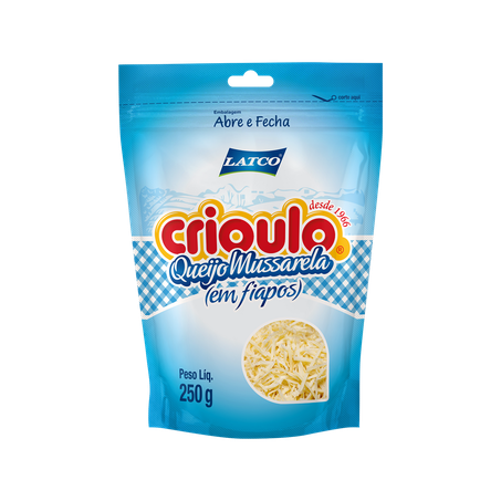 Queijo crioulo mussarela picado 250g