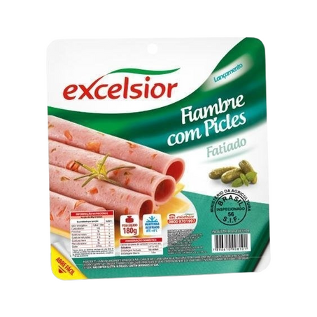 FIAMBRE EXCELSIOR FATIADO COM PICLES