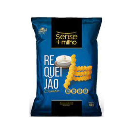 Salgadinho sense+milho requeijão pacote 150g