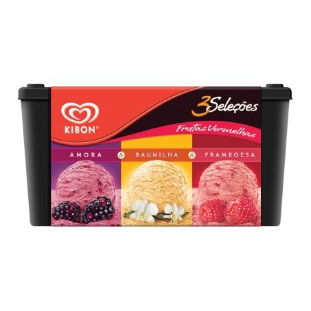 Sorvete kibon 1.5l 3 selecoes amo/bau/fr