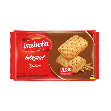 BISCOITO ISABELA INTEGRAL 350G