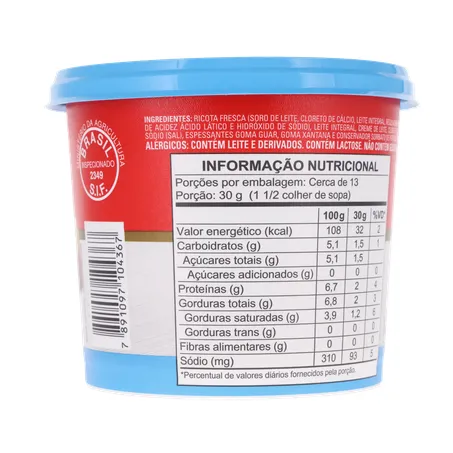 Creme De Queijo Ricota Light President 380G 360-15