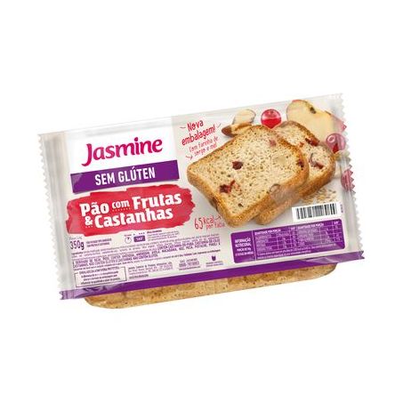 Pão Jasmine Sem Glúten Frutas E Castanhas Embalagem 350G