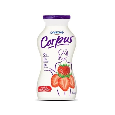 LEITE FERMENTADO CORPUS SEM LACTOSE MORANGO 170G