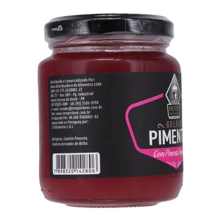 Geléia para churrasco mestre churrasqueiro pimenta biquinho vidro 250g 360-30