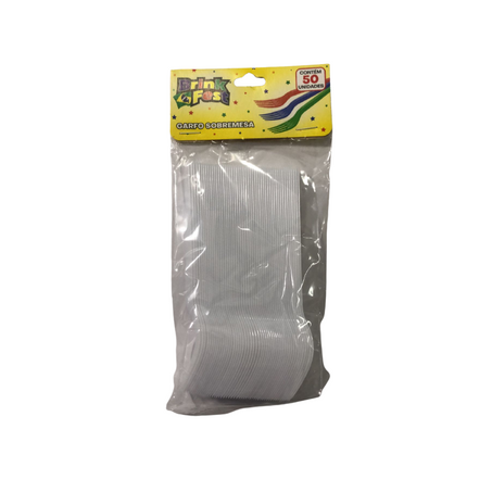 Garfo plastico brink fest c/50 branco