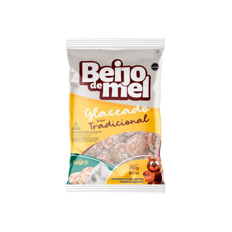 BISCOITO SAGRA BEIJO DE MEL GLACEADO NATURAL 250G