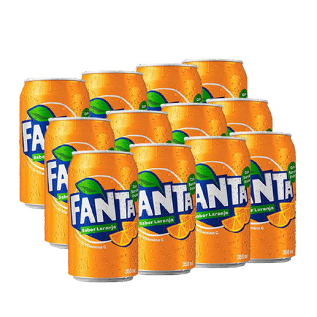Refri fanta laranja 350ml 12un