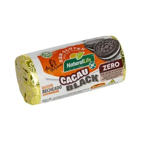 Biscoito Recheado de Baunilha Cacau Black Natural Life 90g