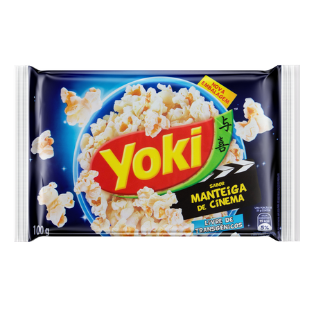 Pipoca de Microondas Yoki Popcorn Manteiga de Cinema 100G