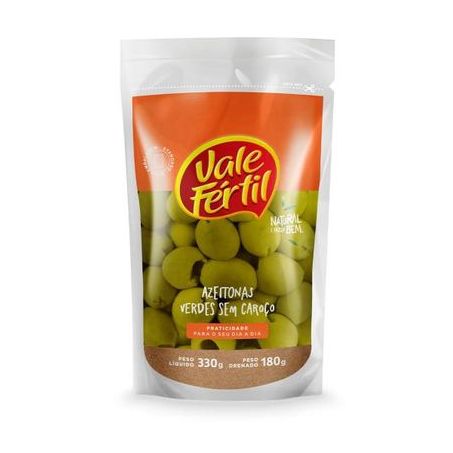 Azeitonas verdes s/caroco vale fertil 180g
