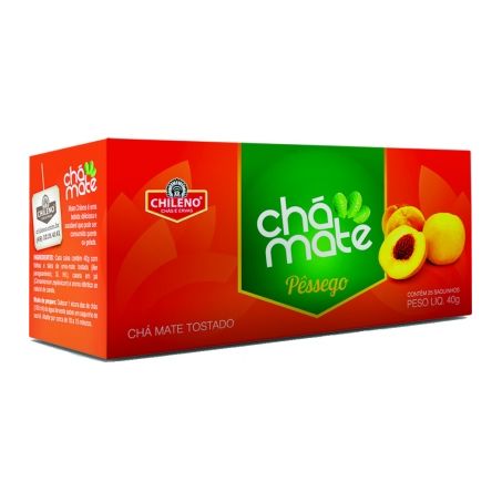 Chá mate pêssego chileno c/25