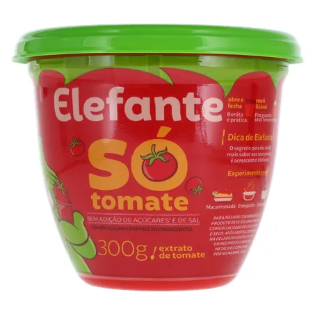 EXTRATO TOMATE ELEFANTE SÓ TOMATES POTE 300G 360-3