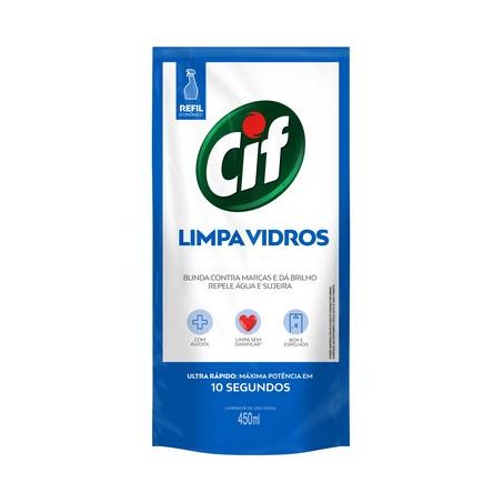 CIF LIMPA VIDROS ULTRA RAP.450ML SACHET