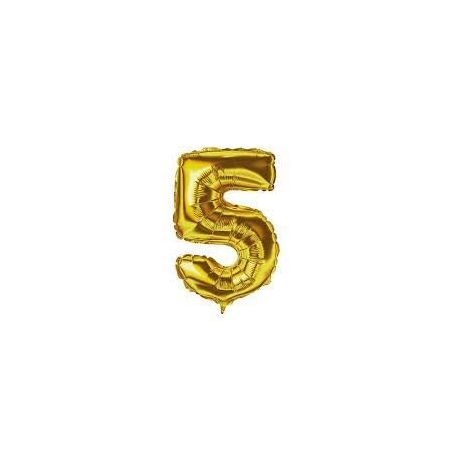 Balão metalizado dourado n.5 start c/1