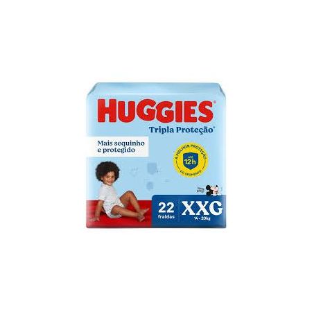 Fralda descartável huggies tripla proteção xxg c/22