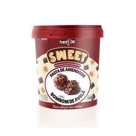 PASTA DE AMENDOIM POWER1ONE SWEET BOMBOM DE AVELÃ 500G