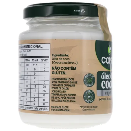 Oleo de coco copra virgem 200ml 360-29