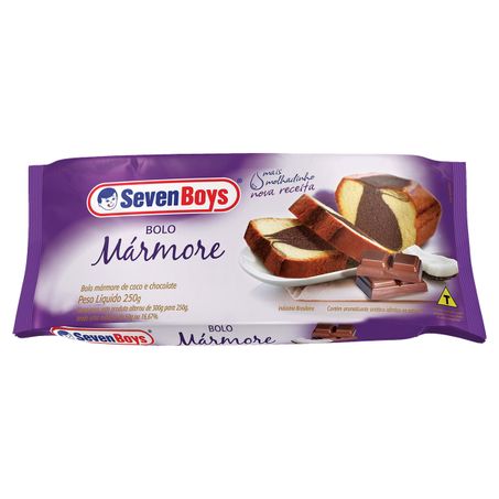 BOLO MÁRMORE COCO E CHOCOLATE SEVEN BOYS