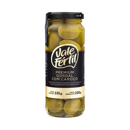 Azeitona Verde Vale Fértil Premium Gordal Vidro 200G