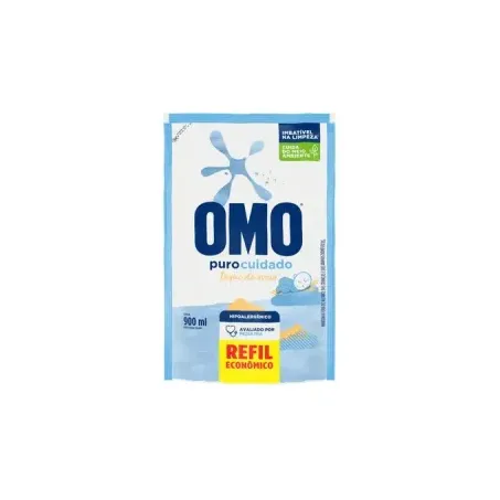 Lava Roupas Líquido Omo para Peles Delicadas Sachê 900ml