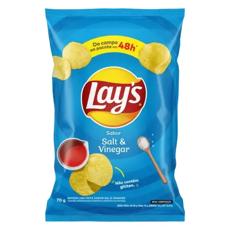 SALG E CHIPS BAT LAYS VIN 70G