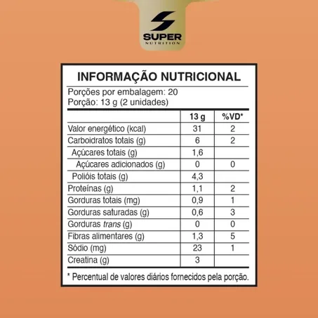 DADO DE CREATINA SABOR CARAMELO 40UN - SUPER NUTRITION 360-1