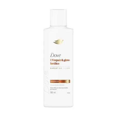 Shampoo dove 190ml repair & glow + ferúlico