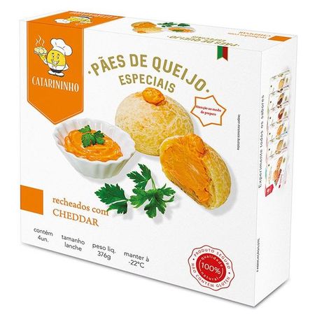 Pao queijo cheddar catarininho 376g