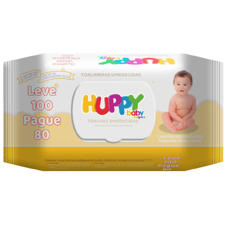 TOALHA UMEDECIDA HUPPY BABY LEVE MAIS PAGUE MENOS