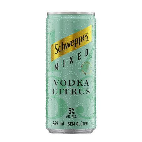 Bebida Mista Alcoólica Gaseificada Vodka Citrus Schweppes Premium Drink Lata 269ml